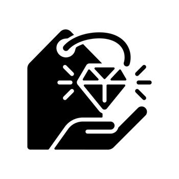 Premium goods black glyph icon