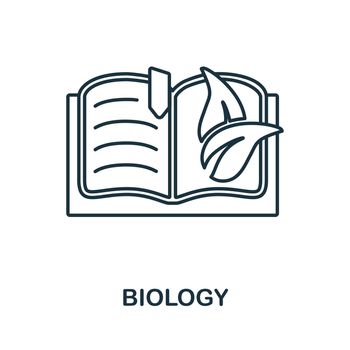 Biology icon. Line element from school education collection. Linear Biology icon sign for web design, infographics and more.