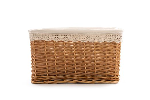 wicker basket for clothes