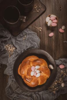 Easter folar with sugar almonds