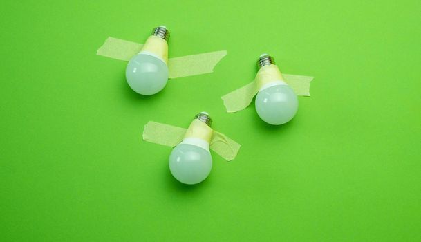 Lamp lightbulb with tape