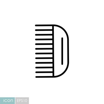 Hairbrush baby vector isolated icon. Graph symbol for children and newborn babies web site and apps design, logo, app, UI