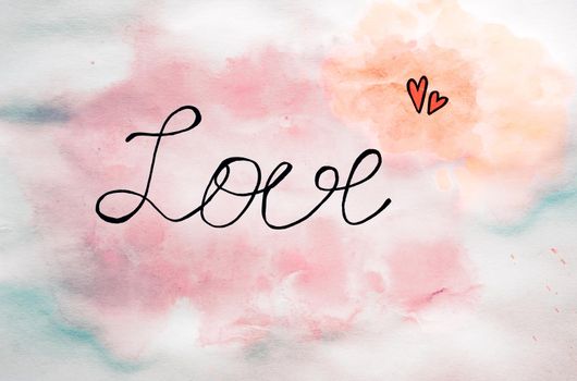 Watercolor Love Background
