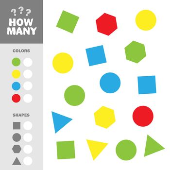 How many counting game with simple geometric shapes for kids