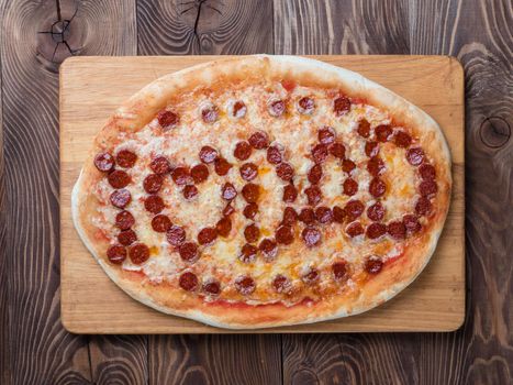 pizza with i love dad lettering