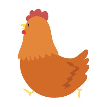 Chicken hen cute cartoon vector