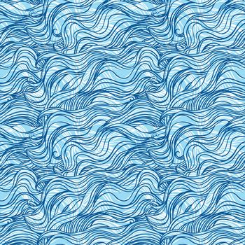 Abstract blue wave pattern