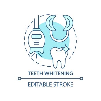 Teeth whitening turquoise concept icon