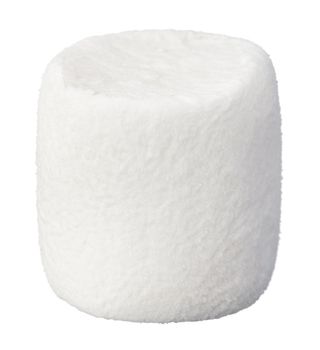 Single piece of marshmallow isolated on white