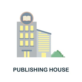 Publishing House flat icon. Colored element sign from books collection. Flat Publishing House icon sign for web design, infographics and more.