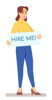 Looking for employment opportunities semi flat RGB color vector illustration