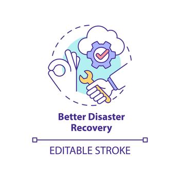 Better disaster recovery concept icon