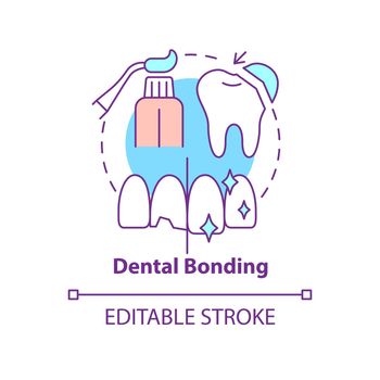 Dental bonding concept icon
