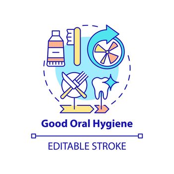Good oral hygiene concept icon