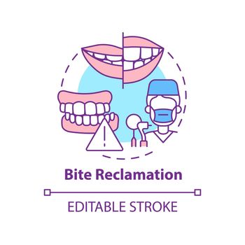 Bite reclamation concept icon