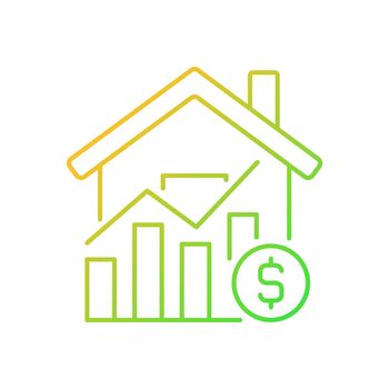 House market prices gradient linear vector icon