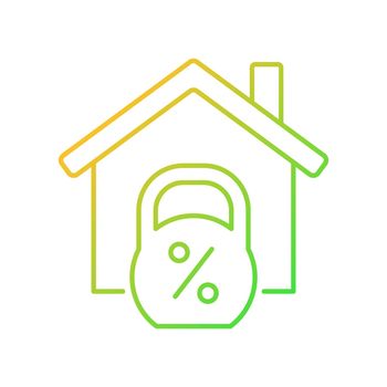 House mortgage gradient linear vector icon
