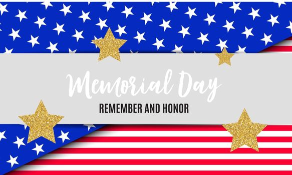 Memorial Day in USA Background Template Vector Illustration
