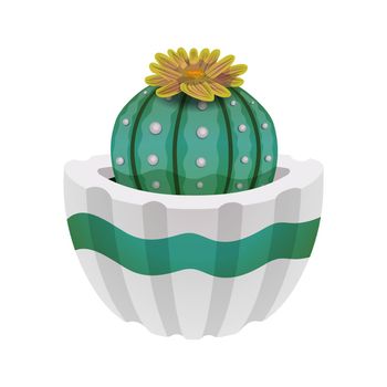 Cactus Flower Pot Composition