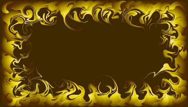 abstract twirl blend gold frame border. colorful beautiful background design. vector illustration eps10