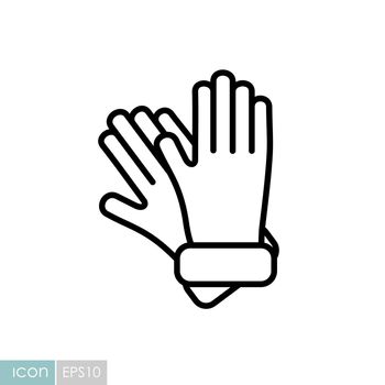 Gardening gloves for work vector icon