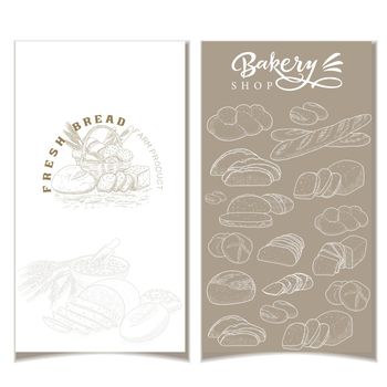 Flyer, leaflet with a logo for a bakery.