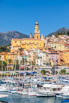 Menton on the French Riviera, named the Coast Azur, located in the South of France