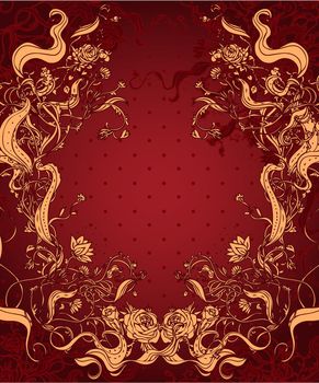 Vintage background ornate baroque pattern
