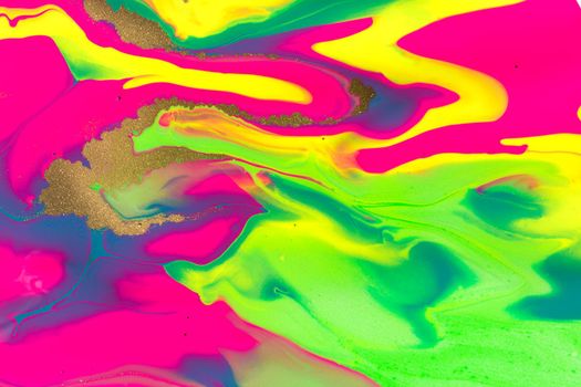 Fluorescent mix ink abstract background. Modern colorful texture.