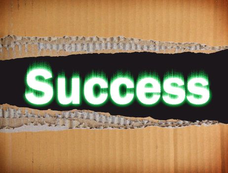 Abstraction with the inscription "Success"