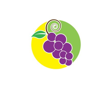 Grape with leaf icon 
