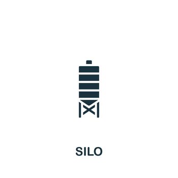 Silo icon. Monochrome simple Silo icon for templates, web design and infographics