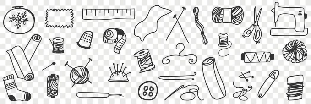 Tools for sewing doodle set