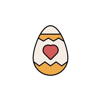 easter egg, decoration line colored icon. Signs and symbols can be used for web, logo, mobile app, UI, UX