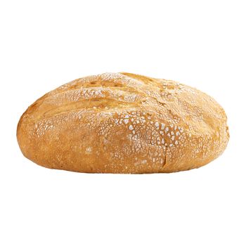 Isolated freshly baked loaf of creamy bread