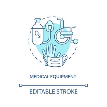 Medical equipment turquoise concept icon