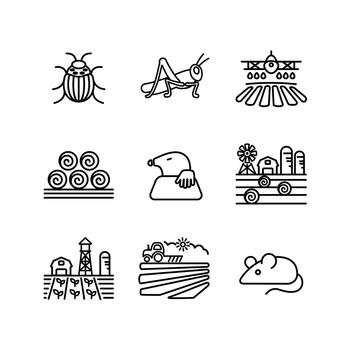 Farm Field vector icon. Agriculture animal sign