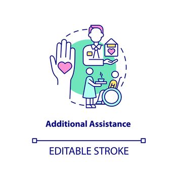 Additional assistance concept icon