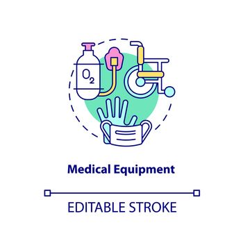 Medical equipment concept icon