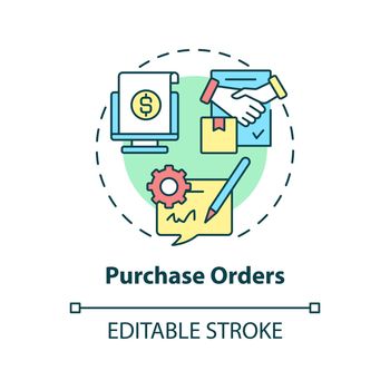 Purchase orders concept icon