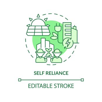 Self reliance green concept icon