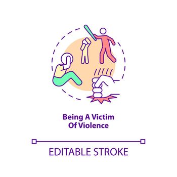Being victim of violence concept icon