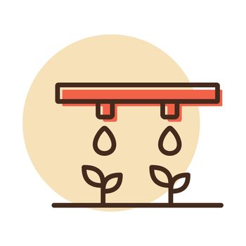 Drip irrigation system vector icon