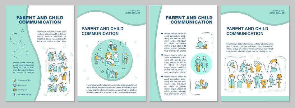 Parenthood and child welfare mint brochure template