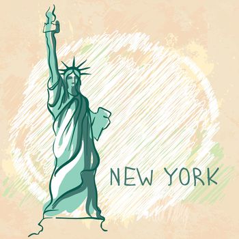 World famous landmark series: Statue of Liberty, New York, USA