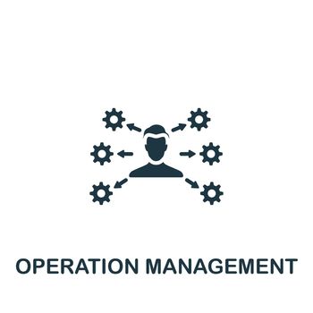 Operation Management icon. Monochrome simple icon for templates, web design and infographics