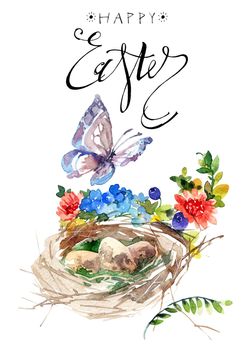 Happy easter greeting card