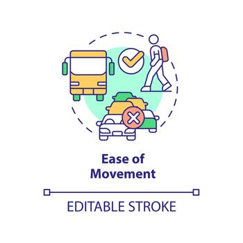 Ease of movement concept icon