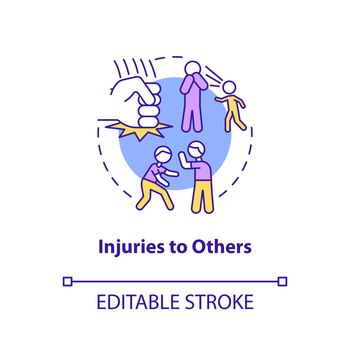 Injuries to others concept icon