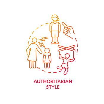 Authoritarian style red gradient concept icon
